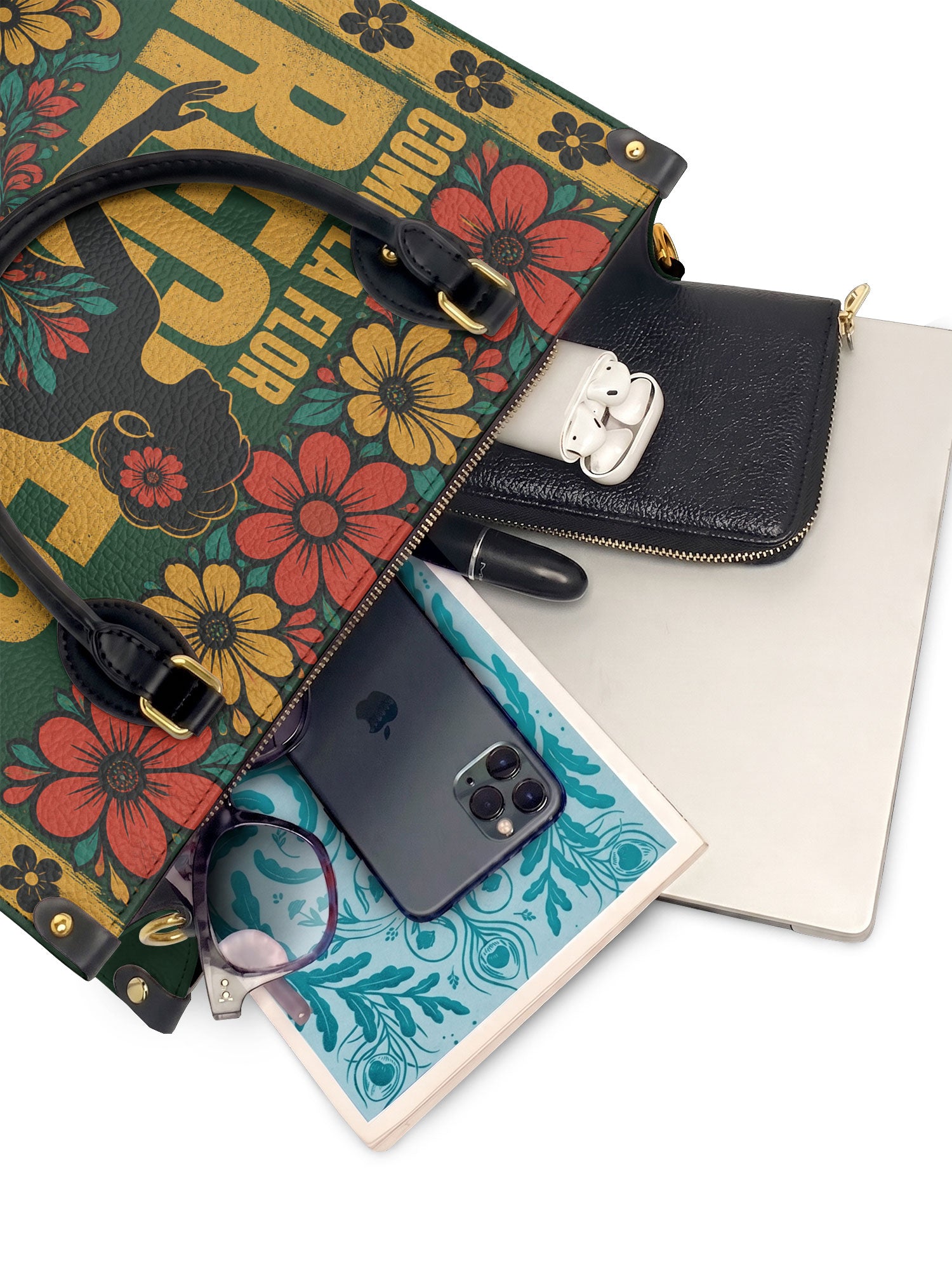 "Como la flor, regreso cada primavera" ver.1 Leather Handbag - interior | Paleta Bags