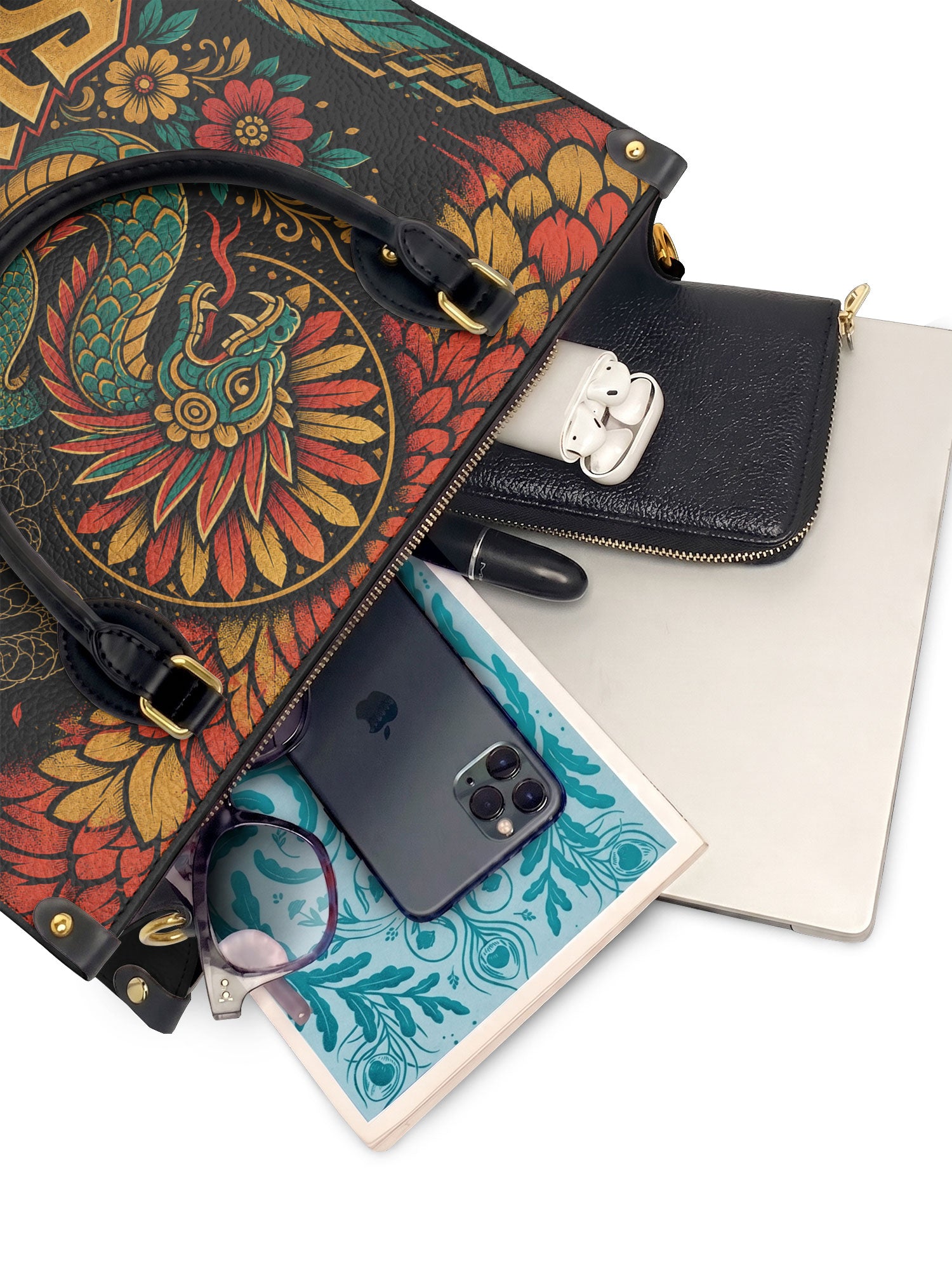 "Suelto lo que ya no me sirve" ver.2 Leather Handbag - interior | Paleta Bags