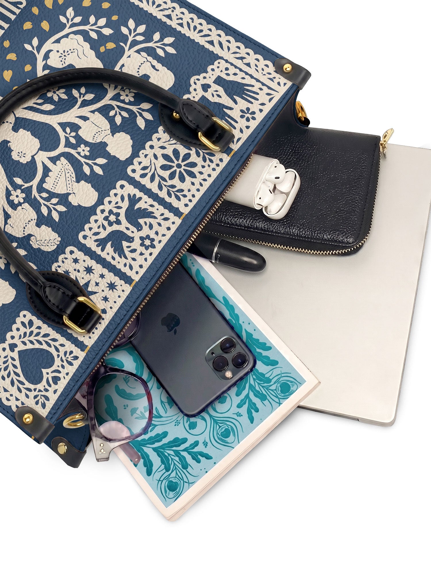 "Resiliente como las mujeres que me precedieron" ver.2 Leather Handbag - interior | Paleta Bags