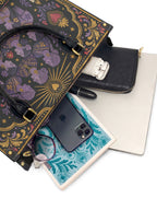 "Llevo a mis ancestros en la sangre" ver.3 Leather Handbag - interior | Paleta Bags