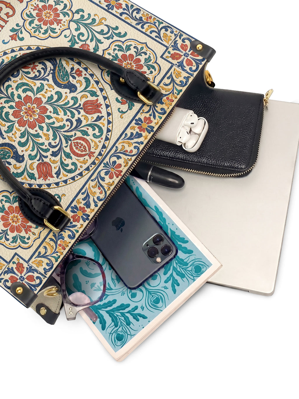 "Mi cultura es mi poder" ver.3 Leather Handbag - interior | Paleta Bags