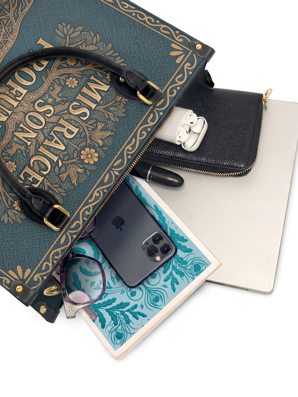 "Mis Raíces son Profundas" ver.2 Leather Handbag - interior | Paleta Bags