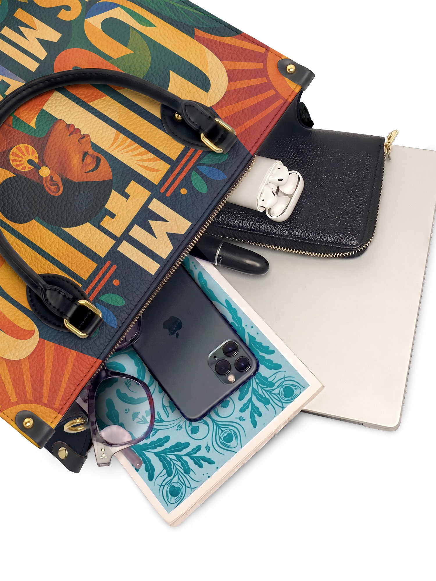 "Mi cultura es mi fortaleza" ver.2 Leather Handbag - interior | Paleta Bags