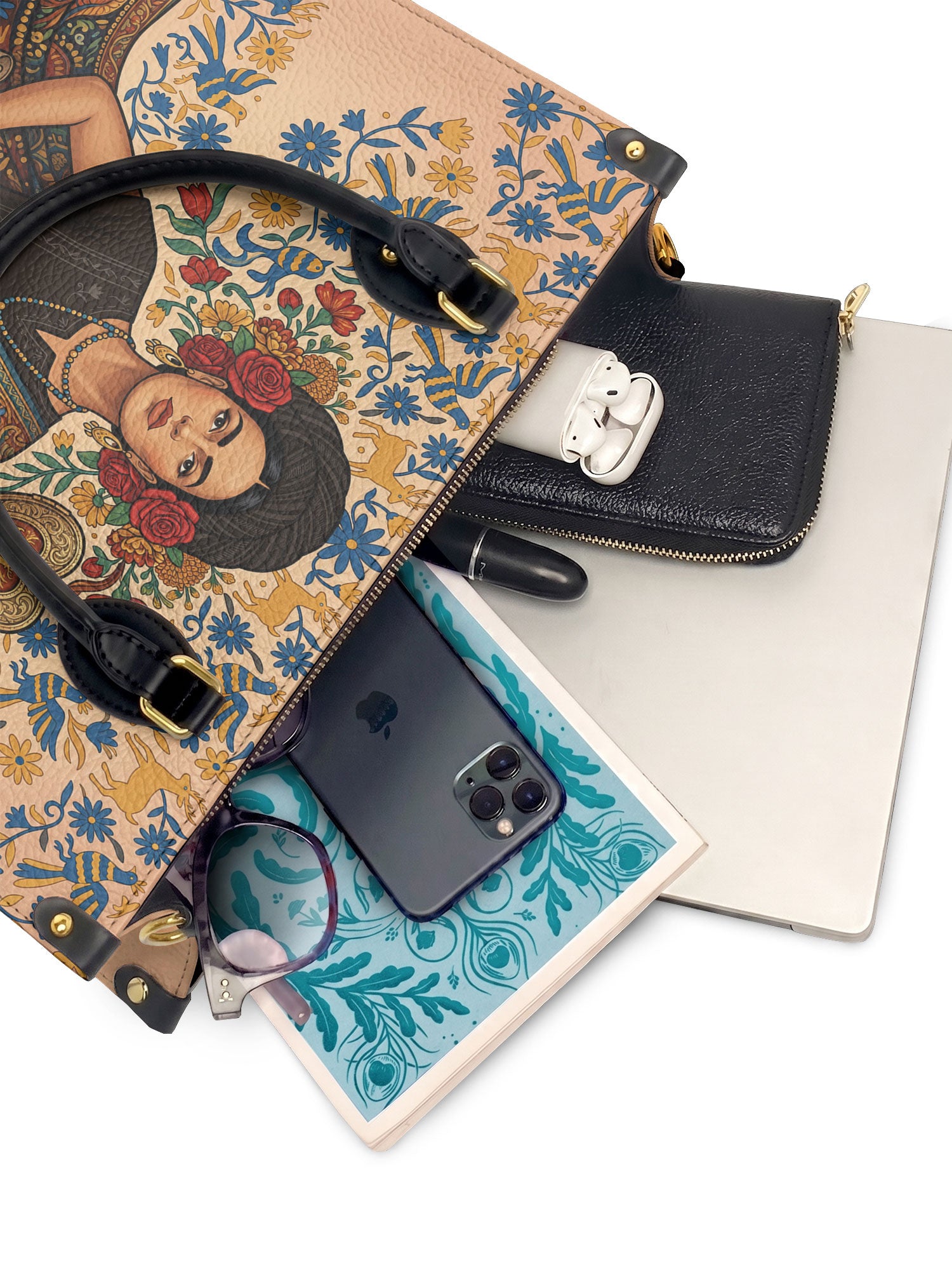 "Soy Fuerte" ver.3 Leather Handbag - interior | Paleta Bags