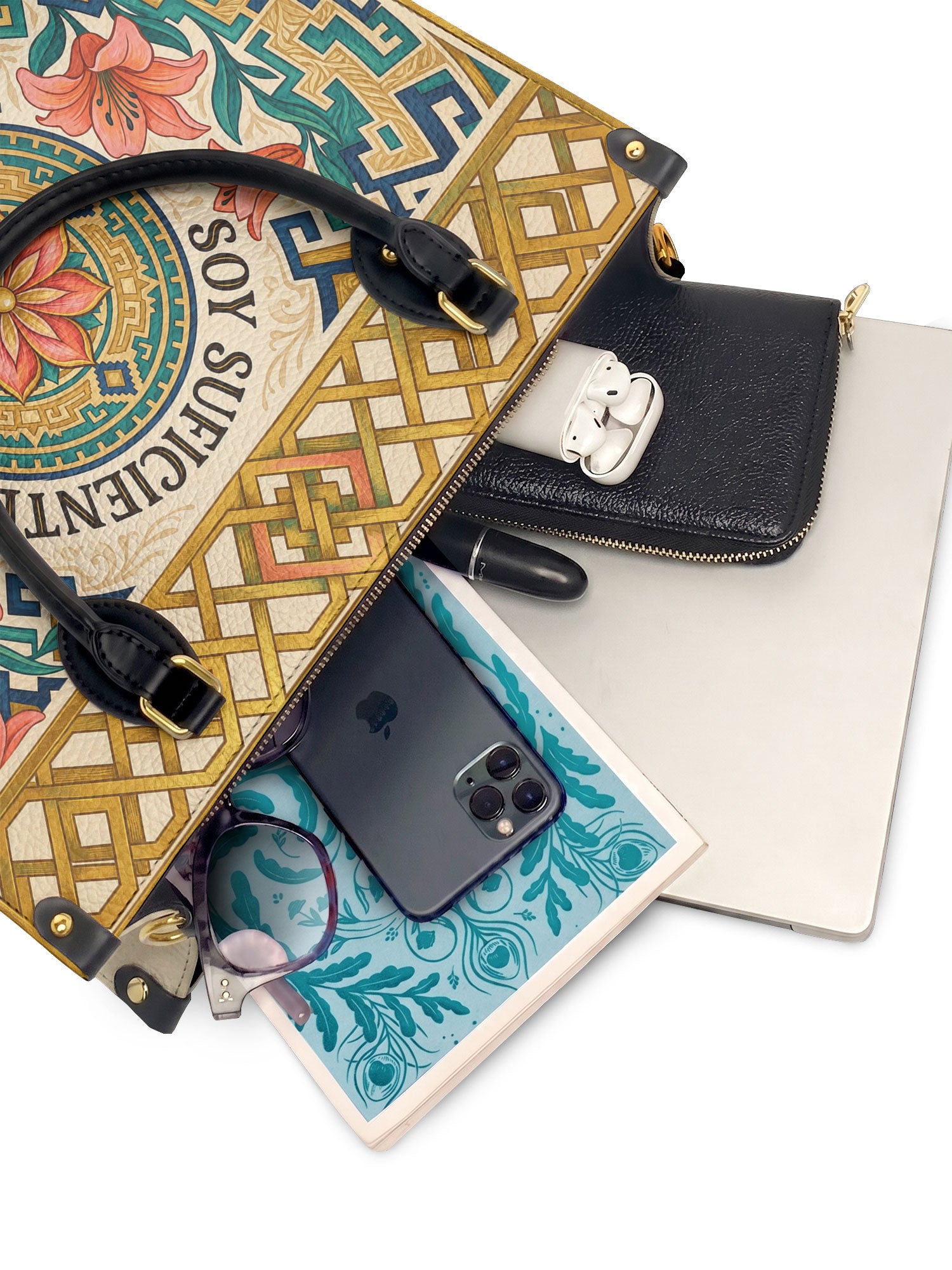 "Soy suficiente, tal y como soy" ver.9 Leather Handbag - interior | Paleta Bags