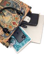 "Caí, me levanté, florecí" ver.1 Leather Handbag - interior | Paleta Bags