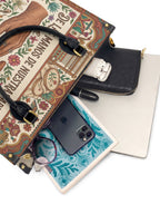 "De las manos de nuestras abuelas a las nuestras" ver.4 Leather Handbag - interior | Paleta Bags