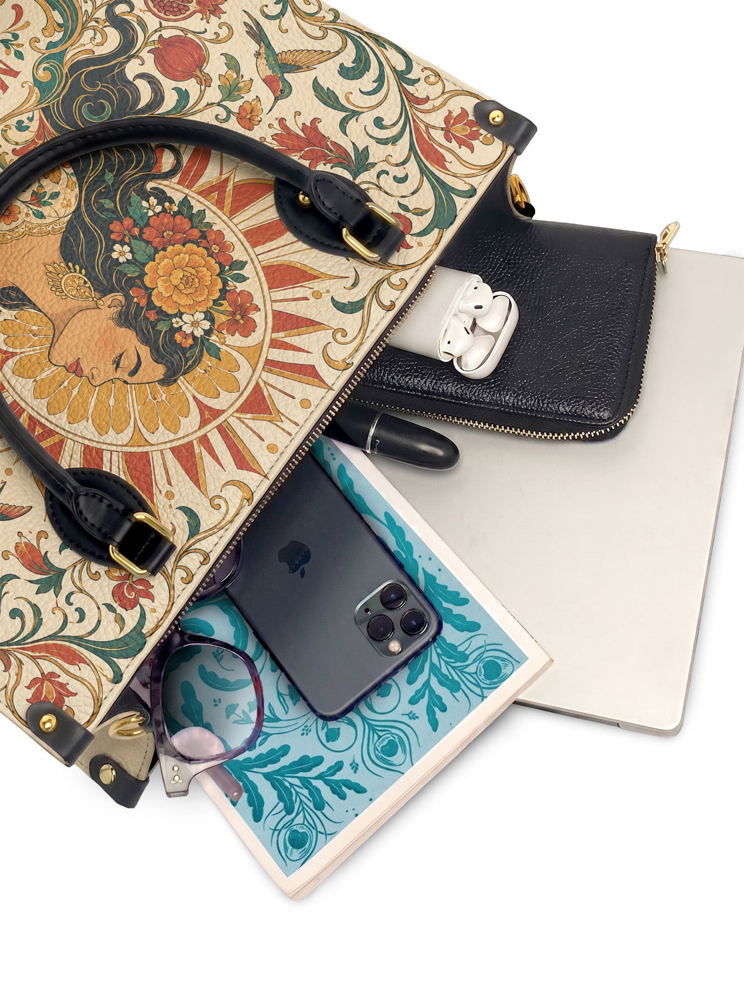 "Me merezco todo lo bueno" ver.3 Leather Handbag - interior | Paleta Bags