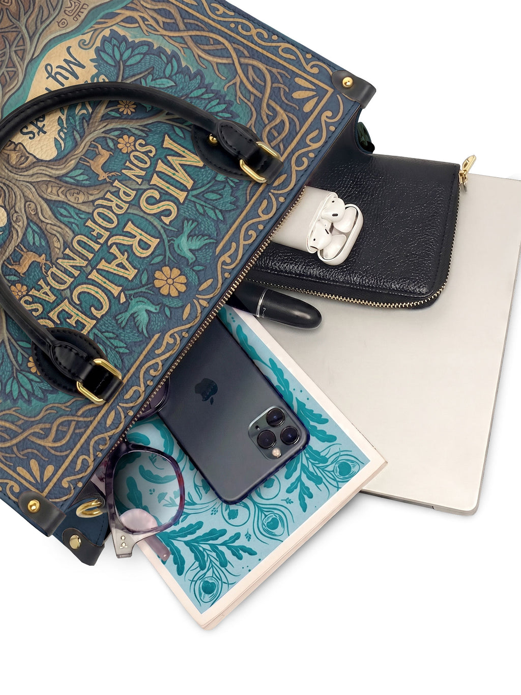 "Mis Raíces son Profundas" ver.1 Leather Handbag - interior | Paleta Bags