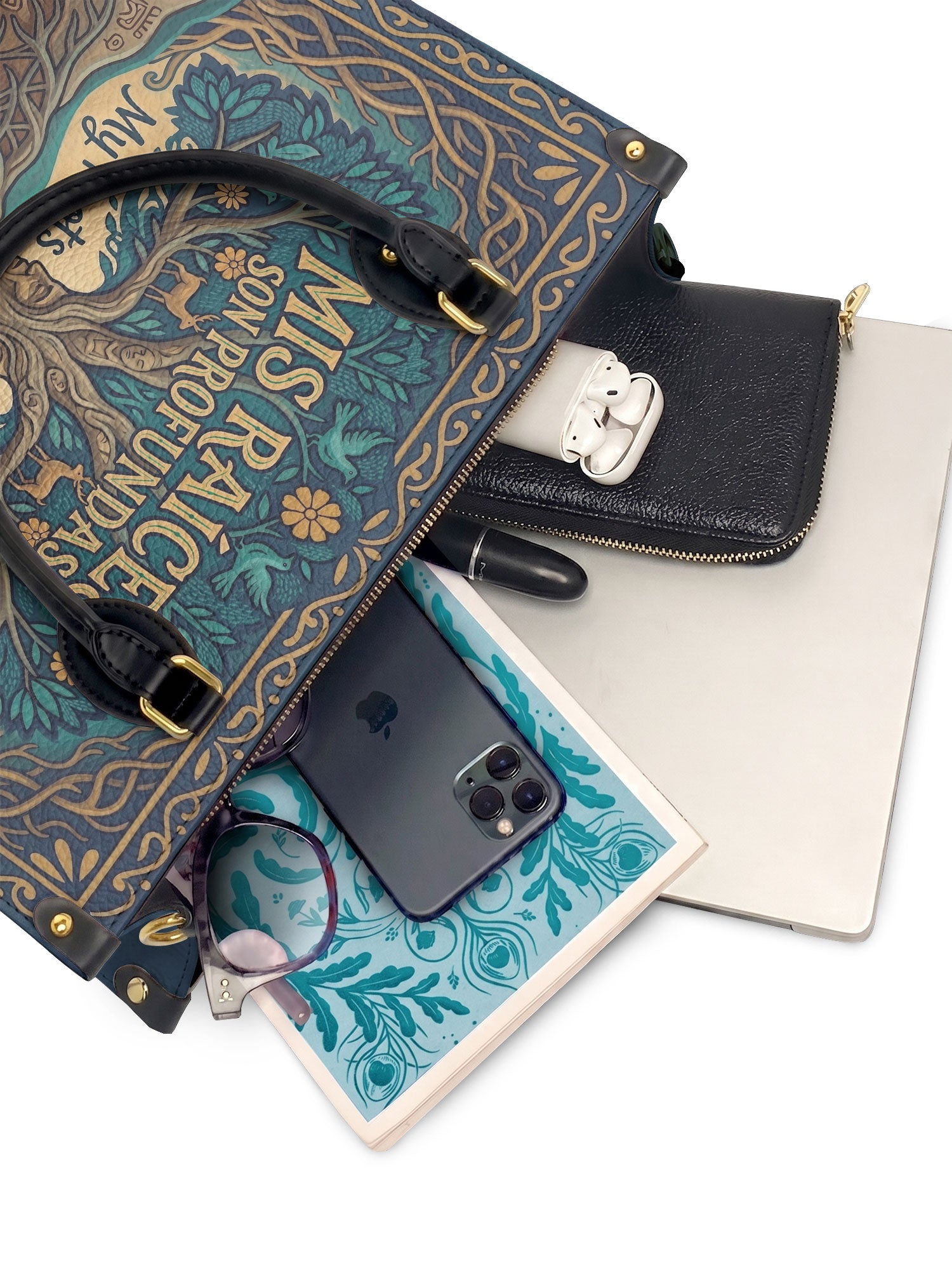 "Mis Raíces son Profundas" ver.1 Leather Handbag - interior | Paleta Bags