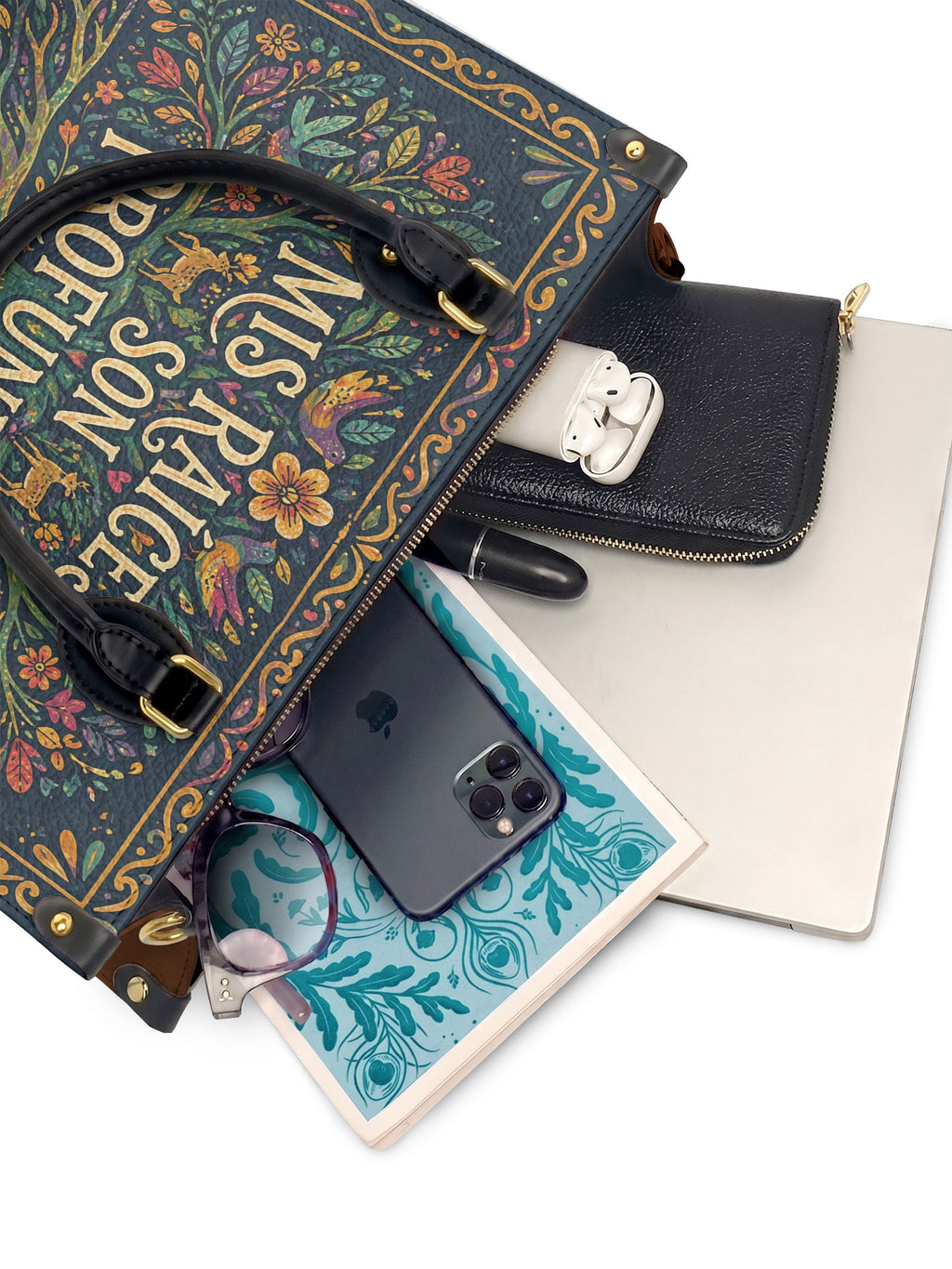 "Mis Raíces son Profundas" ver.4 Leather Handbag - interior | Paleta Bags