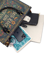 "Mis Raíces son Profundas" ver.4 Leather Handbag - interior | Paleta Bags