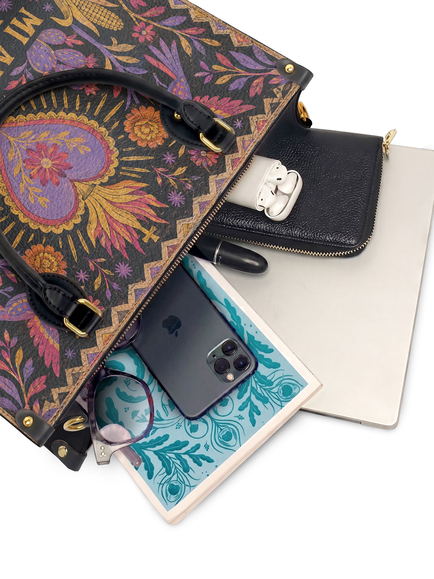 "Mi amor propio es sagrado" ver.4 Leather Handbag - interior | Paleta Bags