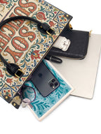 "Soy suficiente, tal y como soy" ver.1 Leather Handbag - interior | Paleta Bags
