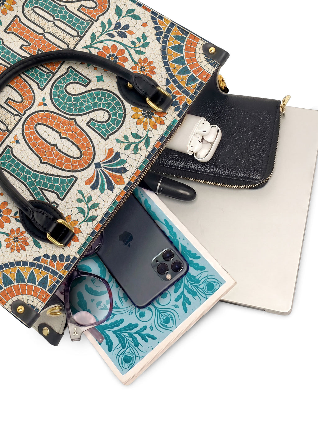 "Soy suficiente, tal y como soy" ver.4 Leather Handbag - interior | Paleta Bags