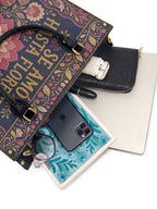 "Se amó hasta florecer" ver.4 Leather Handbag - interior | Paleta Bags