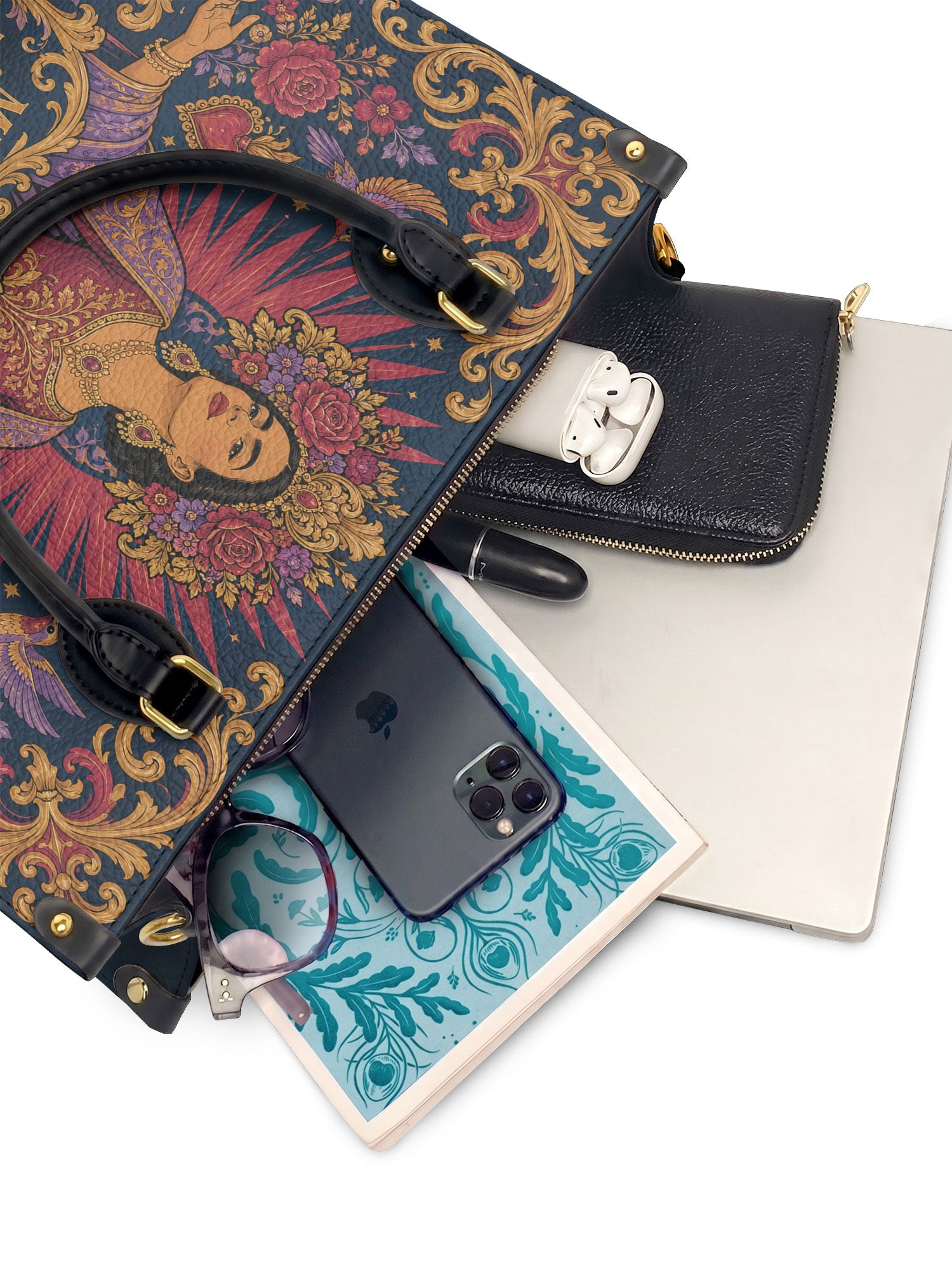 "Me merezco todo lo bueno" ver.2 Leather Handbag - interior | Paleta Bags