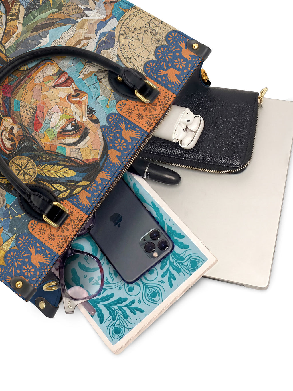 "Vuelo Alto" ver.4 Leather Handbag - interior | Paleta Bags
