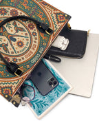 "Me cuido, me amo, me honro" ver.1 Leather Handbag - interior | Paleta Bags