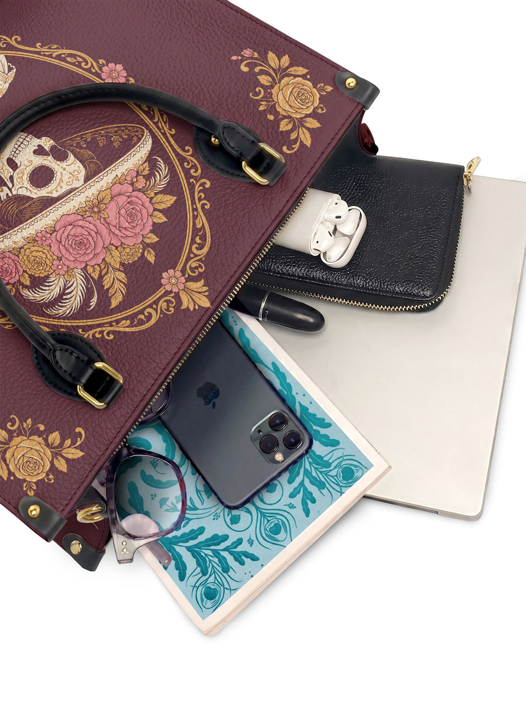 "CALAVERA" Leather Handbag - interior | Paleta Bags