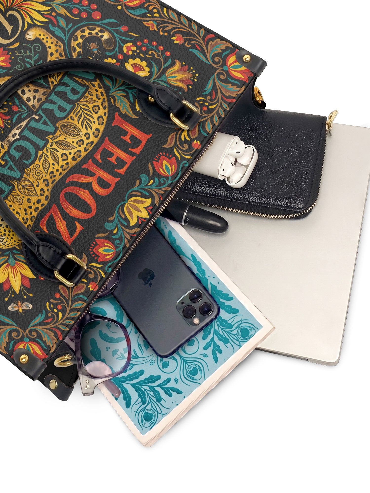 "Feroz. Arraigada. Radiante" ver.5 Leather Handbag - interior | Paleta Bags