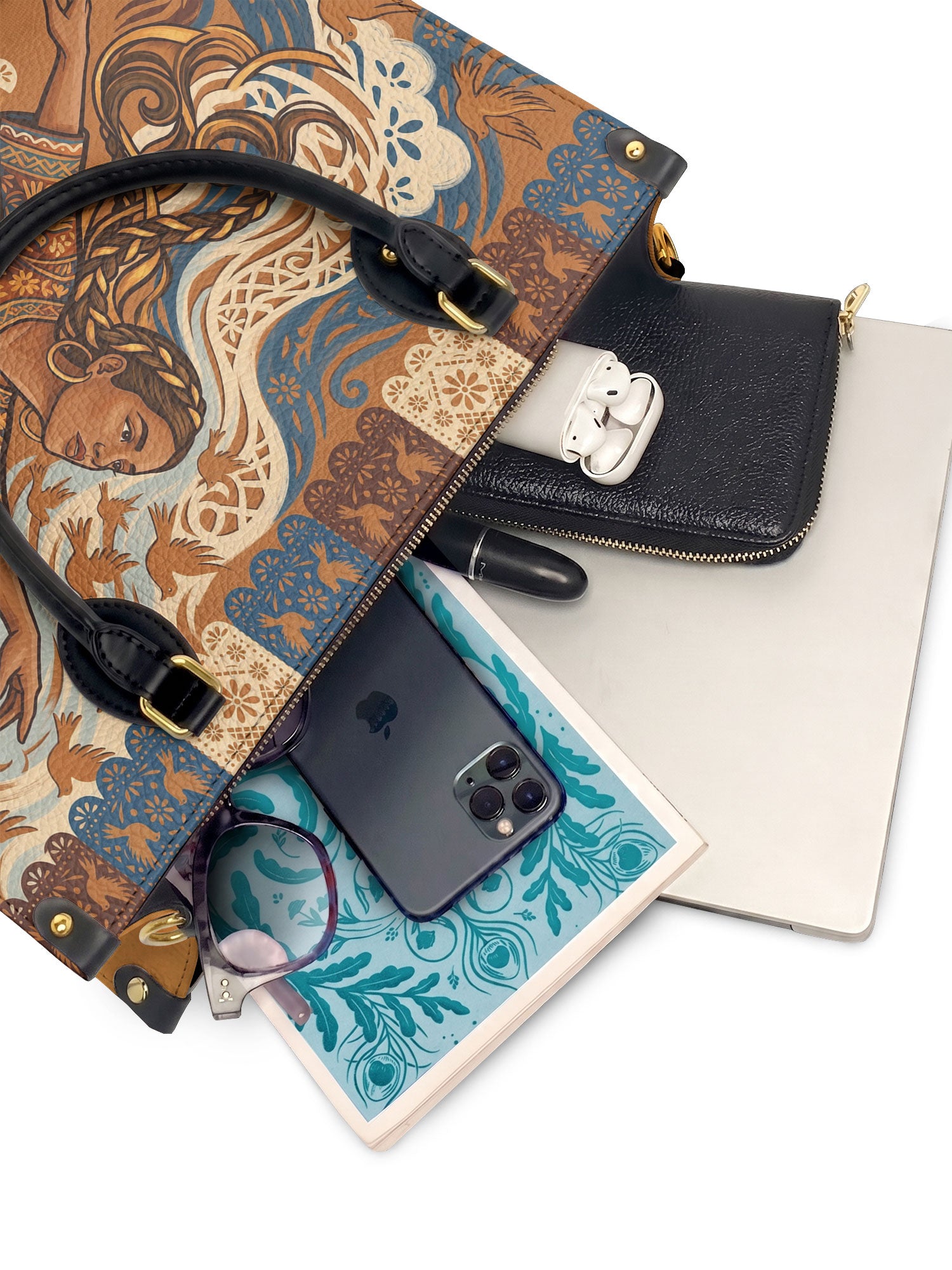 "Vuelo Alto" ver.3 Leather Handbag - interior | Paleta Bags
