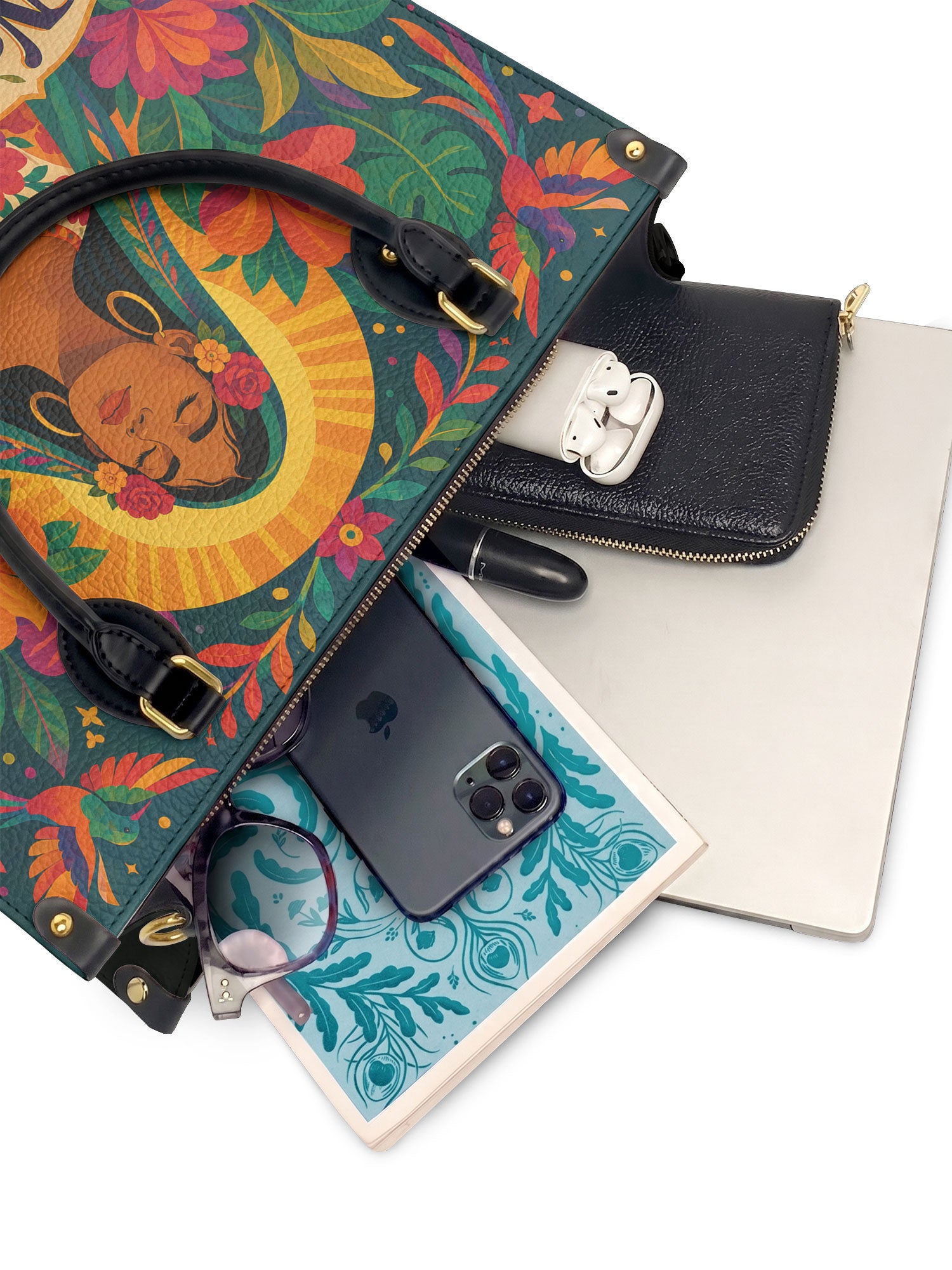 "Nací para brillar" ver.4 Leather Handbag - interior | Paleta Bags