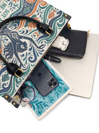 "Soy agua fluyo, me adapto, persisto" ver.1 Leather Handbag - interior | Paleta Bags