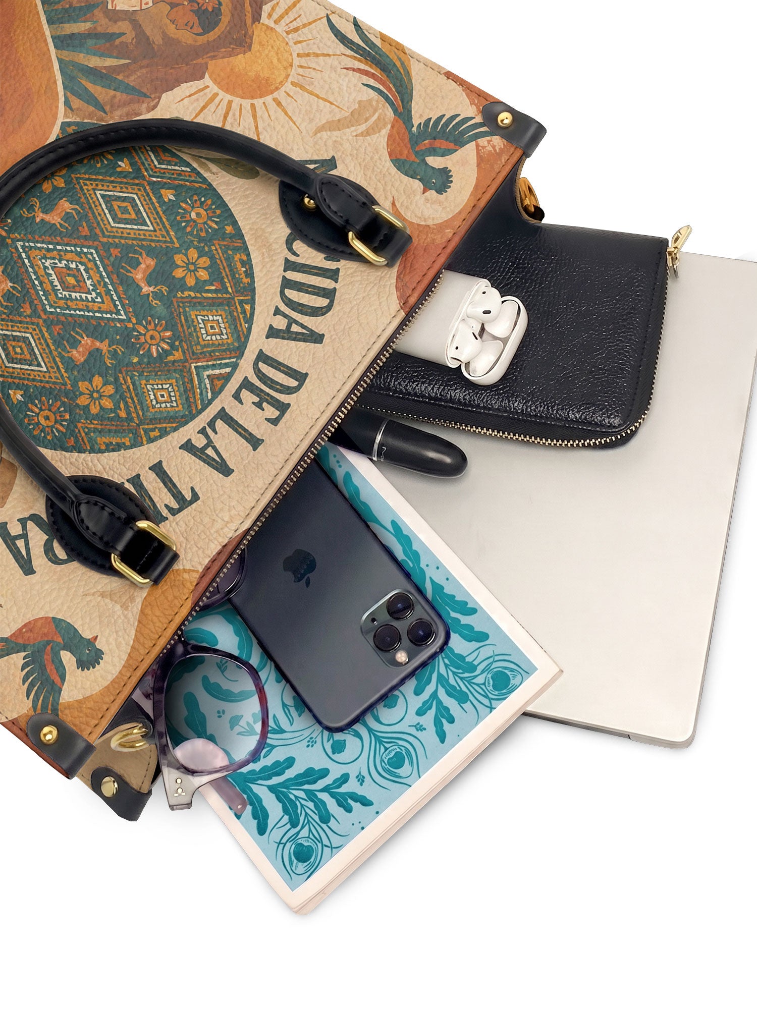 "Nacida de la tierra, hecha para el mundo" ver.1 Leather Handbag - interior | Paleta Bags