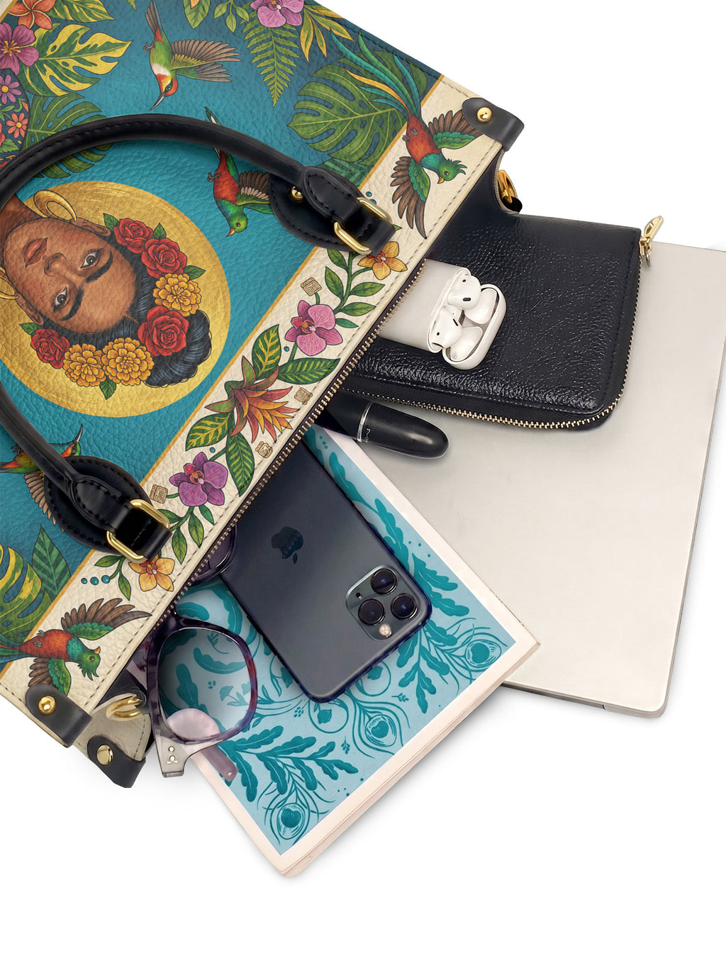 "Soy suficiente, tal y como soy" ver.11 Leather Handbag - interior | Paleta Bags