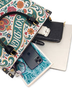 "Otomi Wild Embroidery" ver.3 Leather Handbag - interior | Paleta Bags