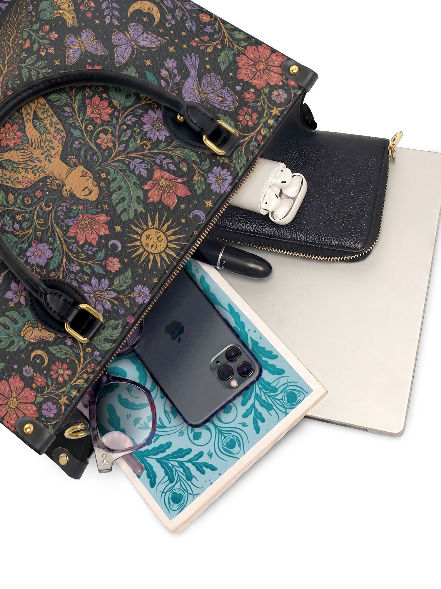 "Soy hija de la tierra" ver.3 Leather Handbag - interior | Paleta Bags