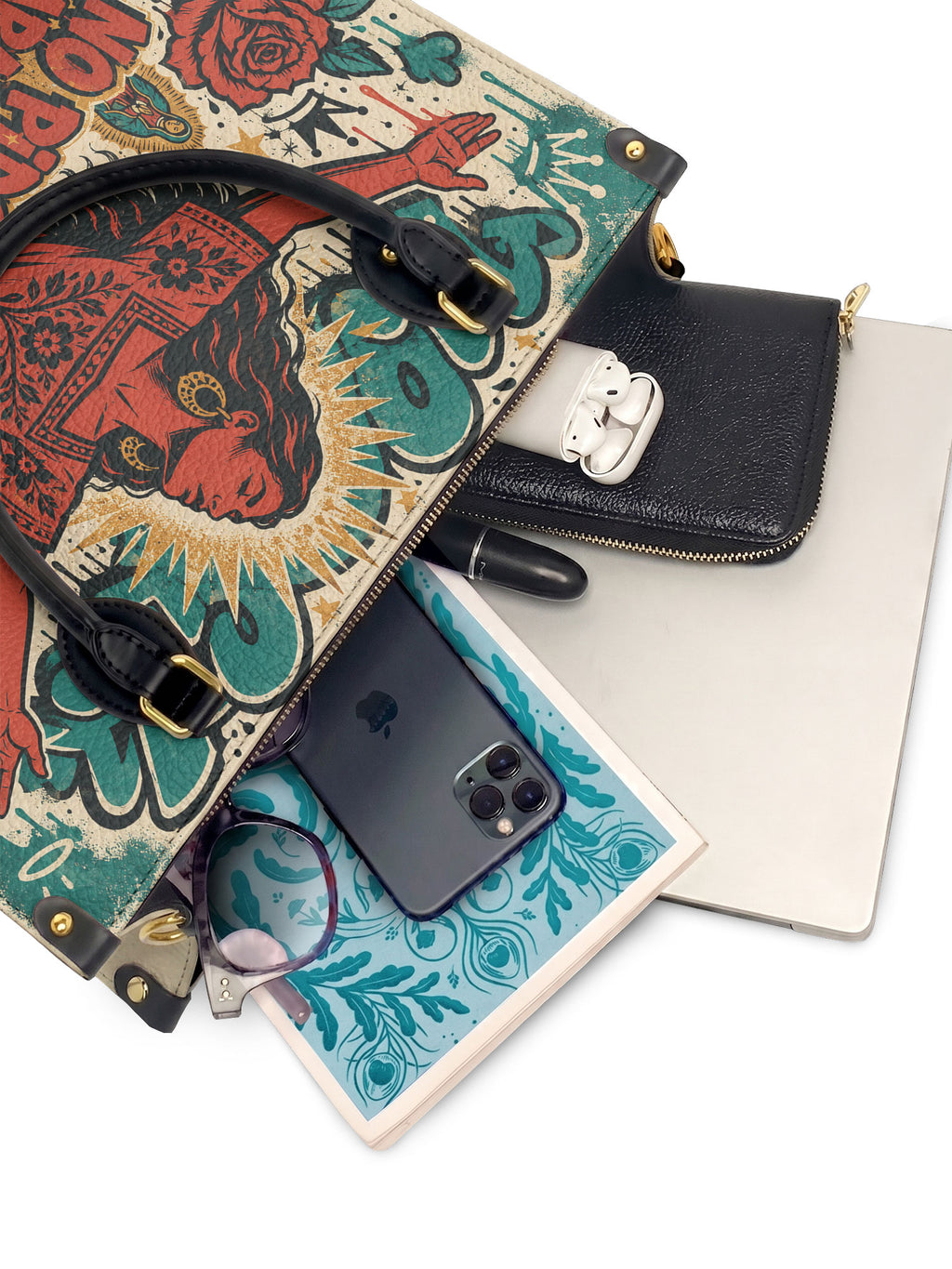 "No pido permiso para ocupar espacio" ver.3 Leather Handbag - interior | Paleta Bags