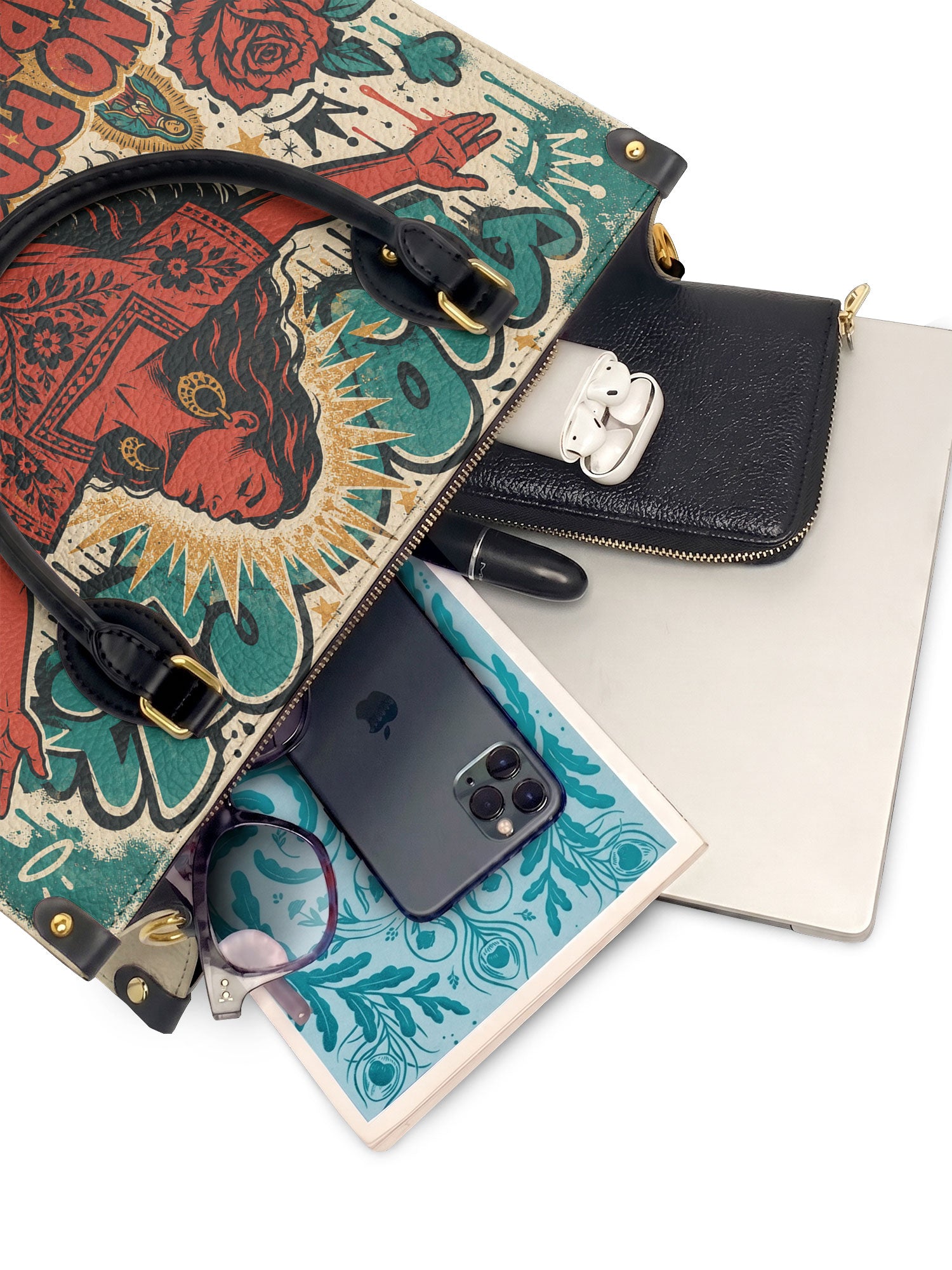 "No pido permiso para ocupar espacio" ver.3 Leather Handbag - interior | Paleta Bags