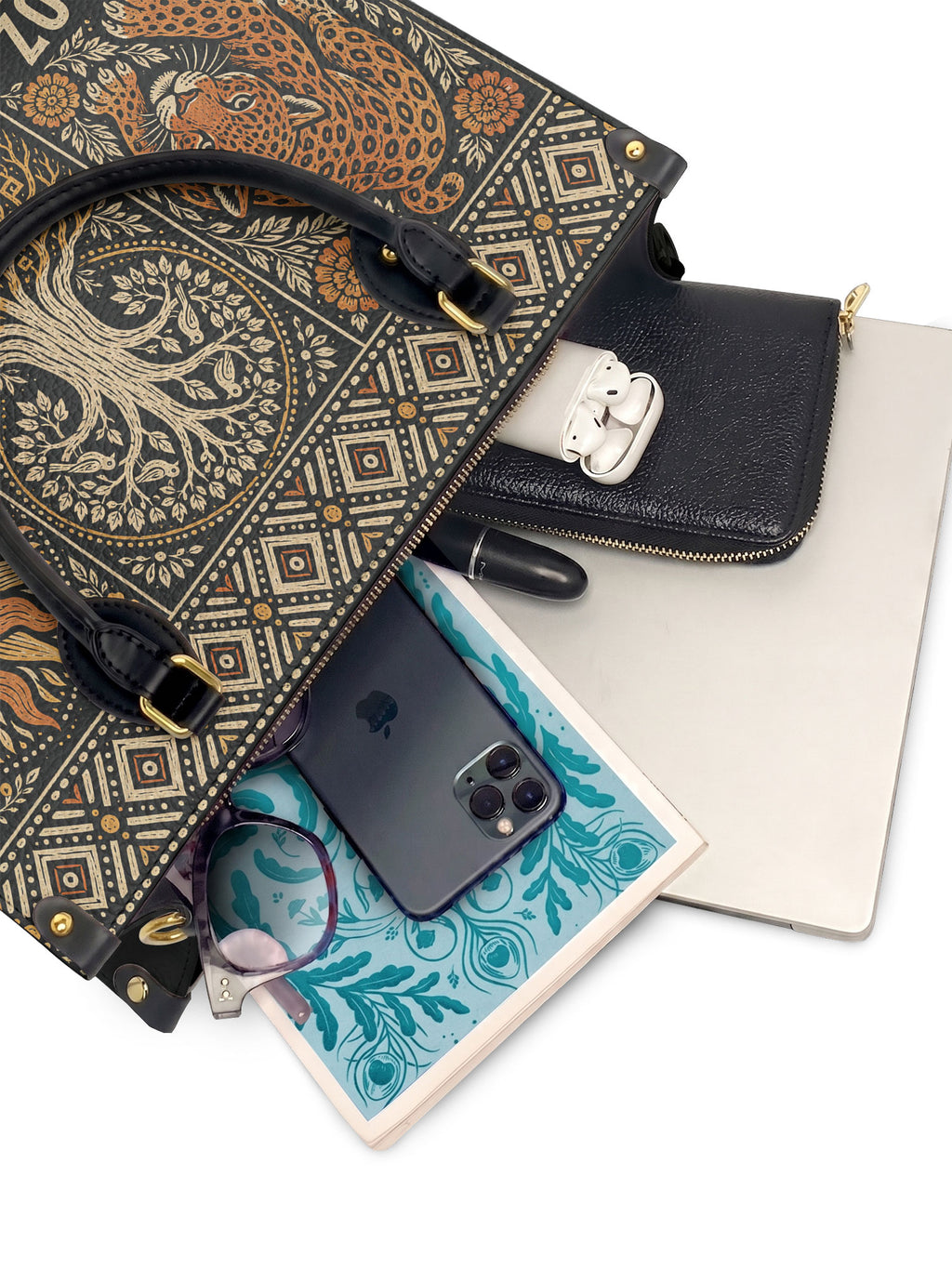 "Feroz. Arraigada. Radiante" ver.4 Leather Handbag - interior | Paleta Bags
