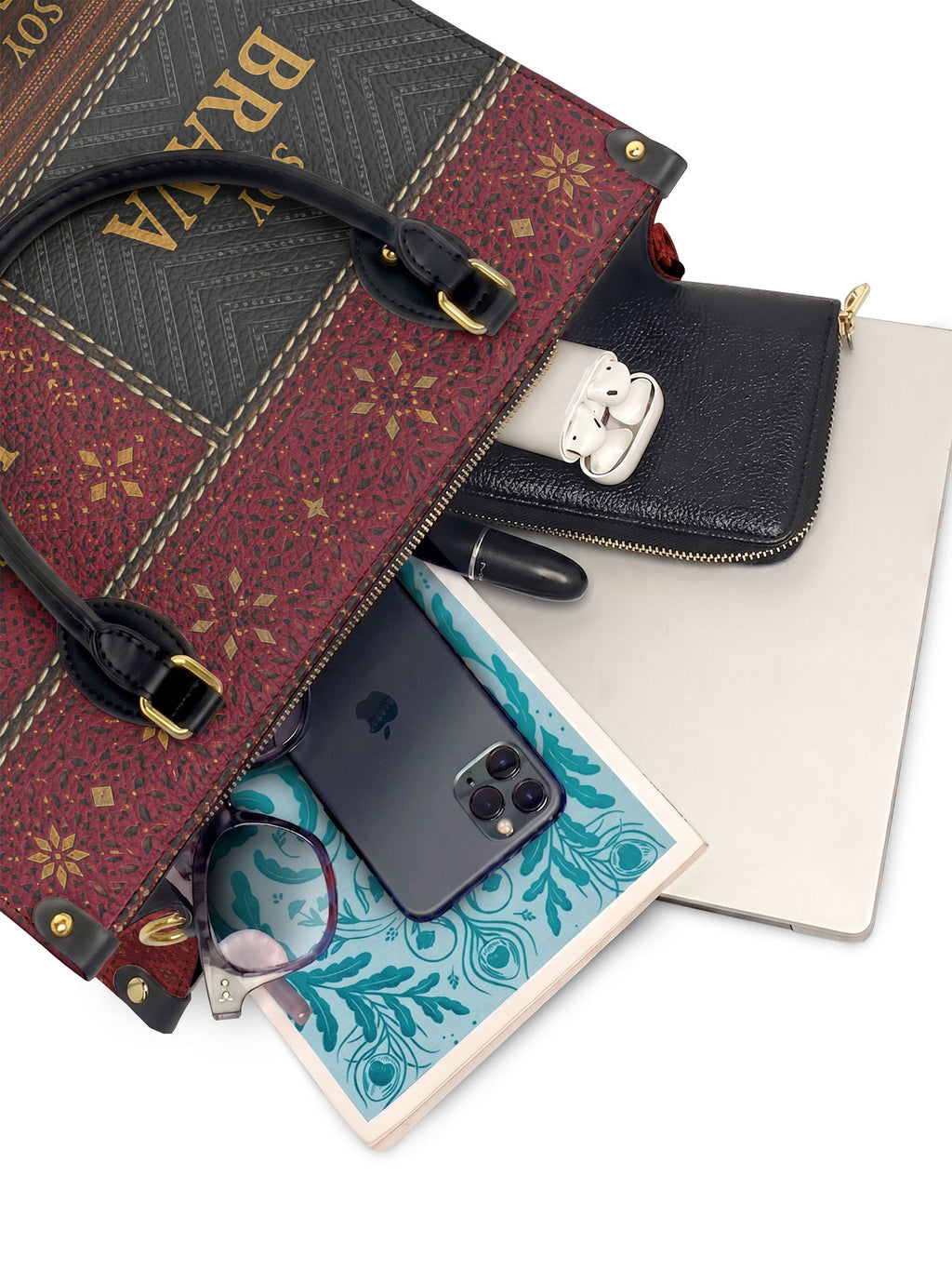 "LA GUERRERA" ver.1 Leather Handbag - interior | Paleta Bags