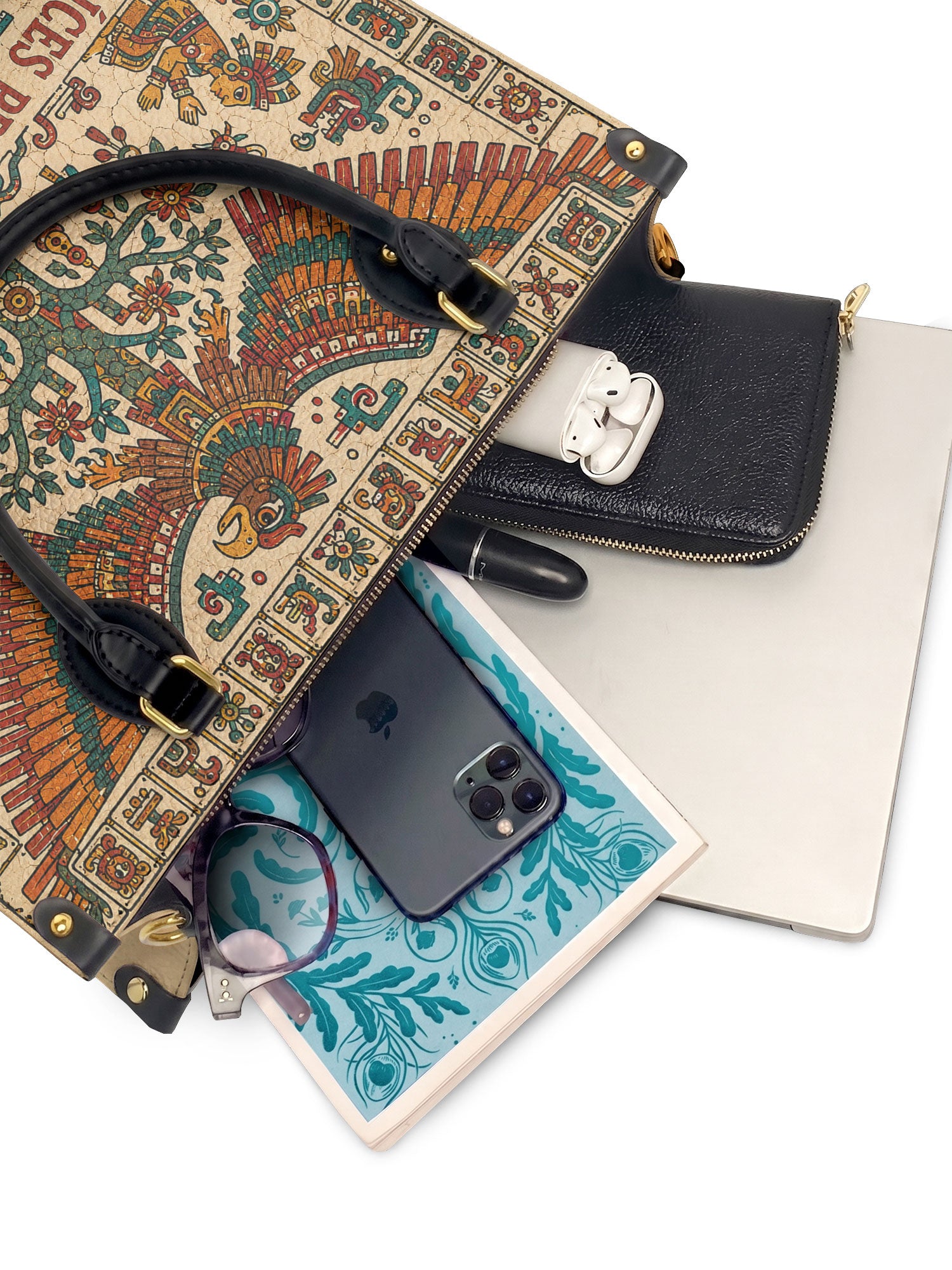 "Raíces profundas, alas libres" ver.5 Leather Handbag - interior | Paleta Bags