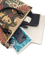 "El dolor me enseñó a ser fuerte" ver.3 Leather Handbag - interior | Paleta Bags