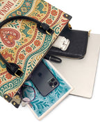 "Otomi Wild Embroidery" ver.1 Leather Handbag - interior | Paleta Bags