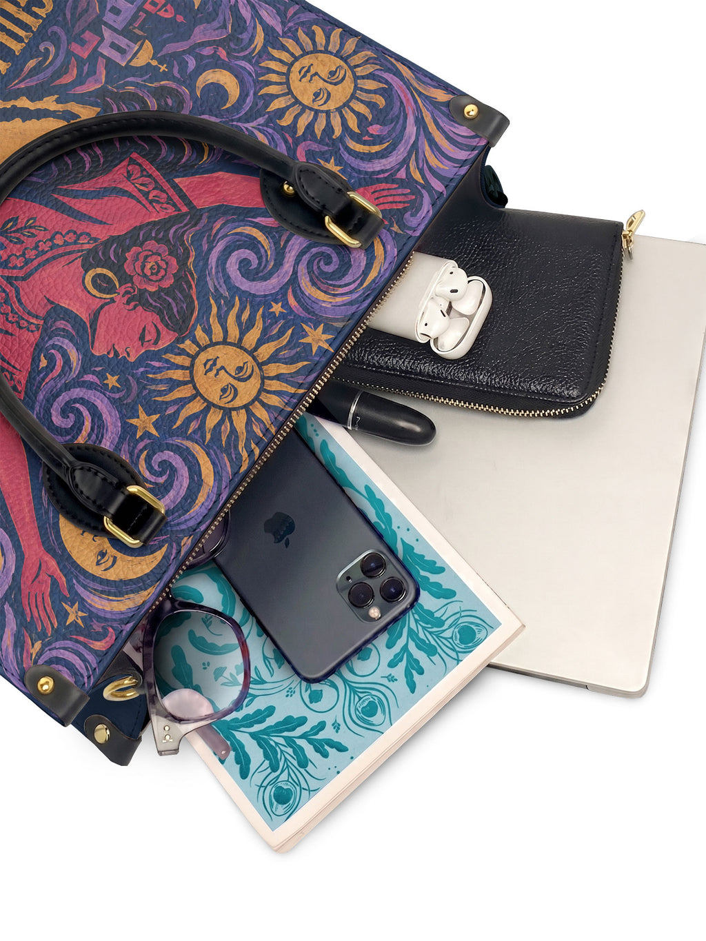 "Orgullosa de donde vengo" ver.5 Leather Handbag - interior | Paleta Bags
