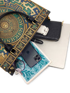 "Soy suficiente, tal y como soy" ver.10 Leather Handbag - interior | Paleta Bags