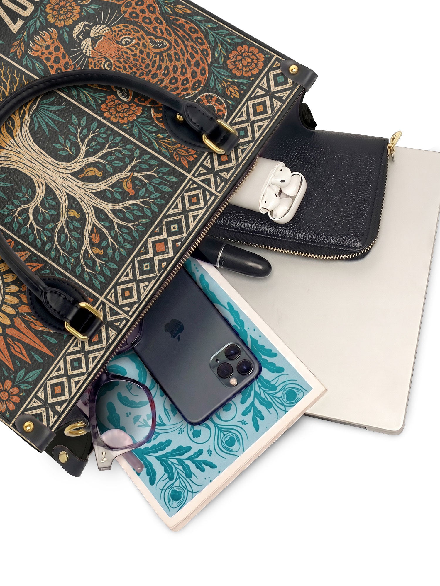 "Feroz. Arraigada. Radiante" ver.1 Leather Handbag - interior | Paleta Bags