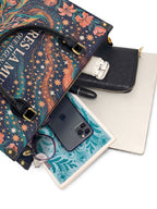 "Eres la mujer que alguna vez soñaste ser" ver.5 Leather Handbag - interior | Paleta Bags