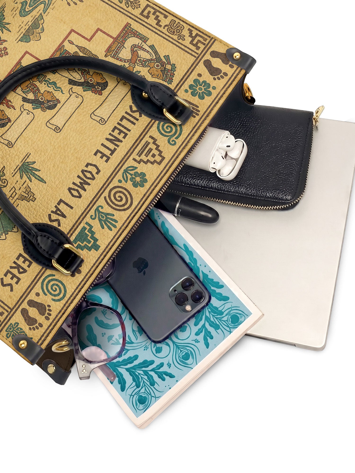 "Resiliente como las mujeres que me precedieron" ver.4 Leather Handbag - interior | Paleta Bags