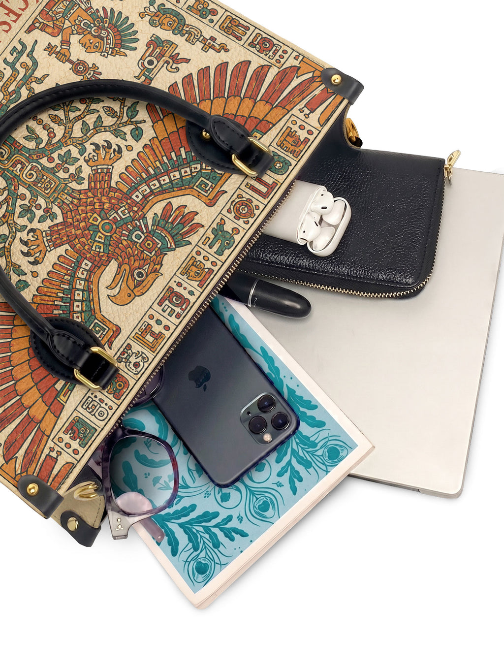 "Raíces profundas, alas libres" ver.3 Leather Handbag - interior | Paleta Bags