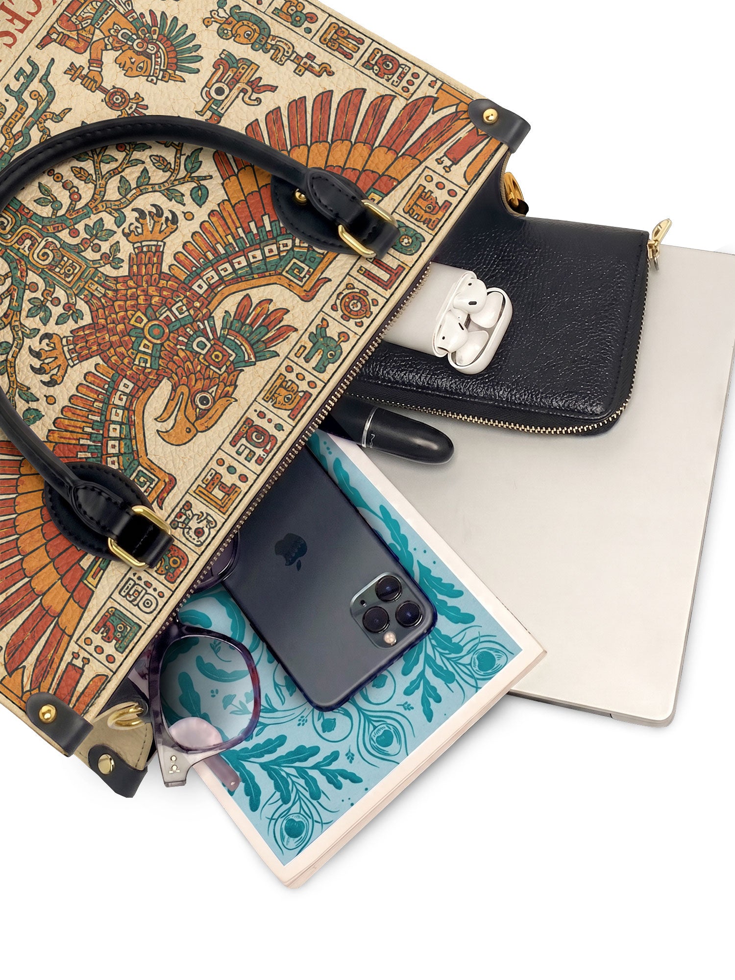 "Raíces profundas, alas libres" ver.3 Leather Handbag - interior | Paleta Bags