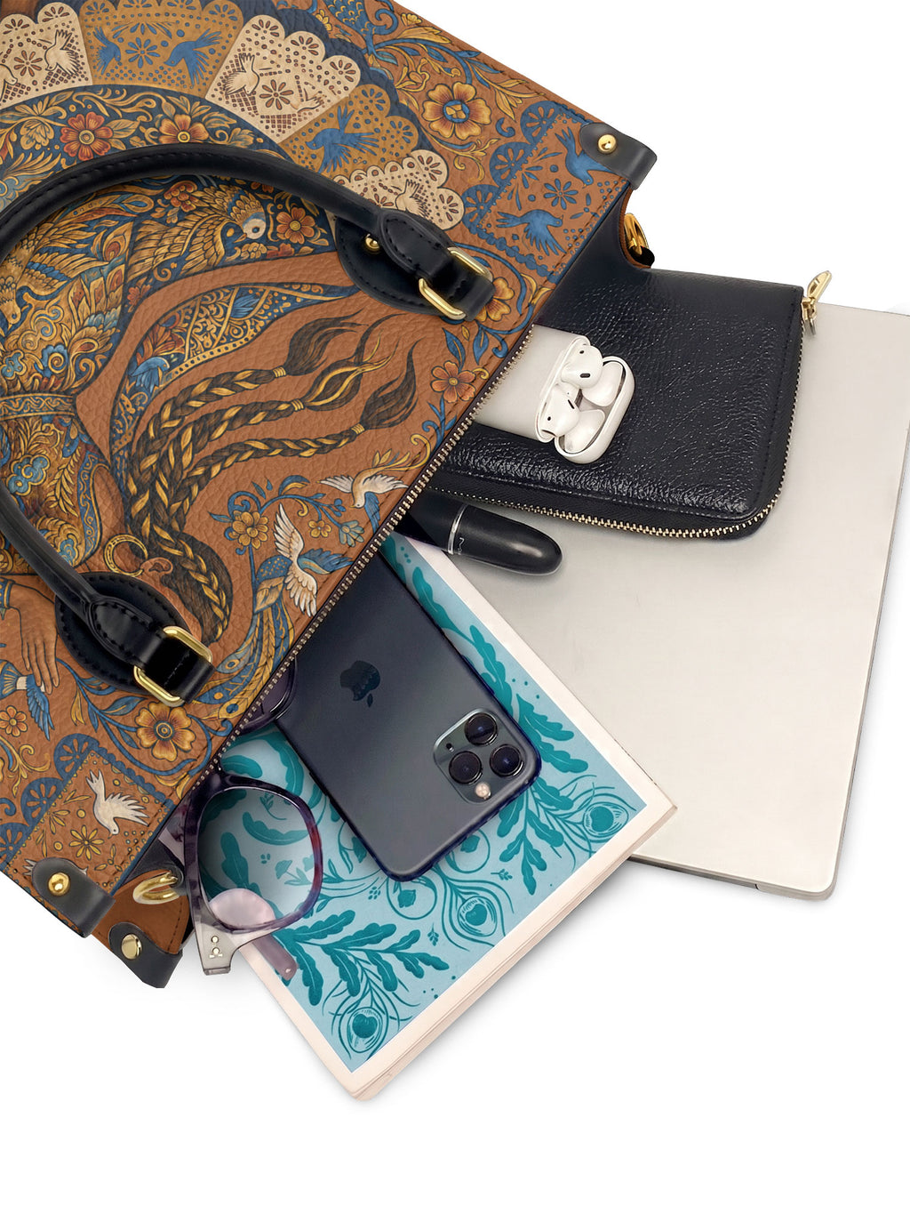 "Vuelo Alto" ver.2 Leather Handbag - interior | Paleta Bags