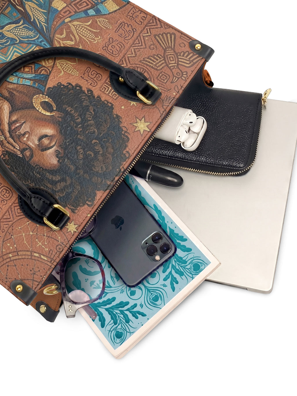 "Mi Raíz es Oro" ver.4 Leather Handbag - interior | Paleta Bags