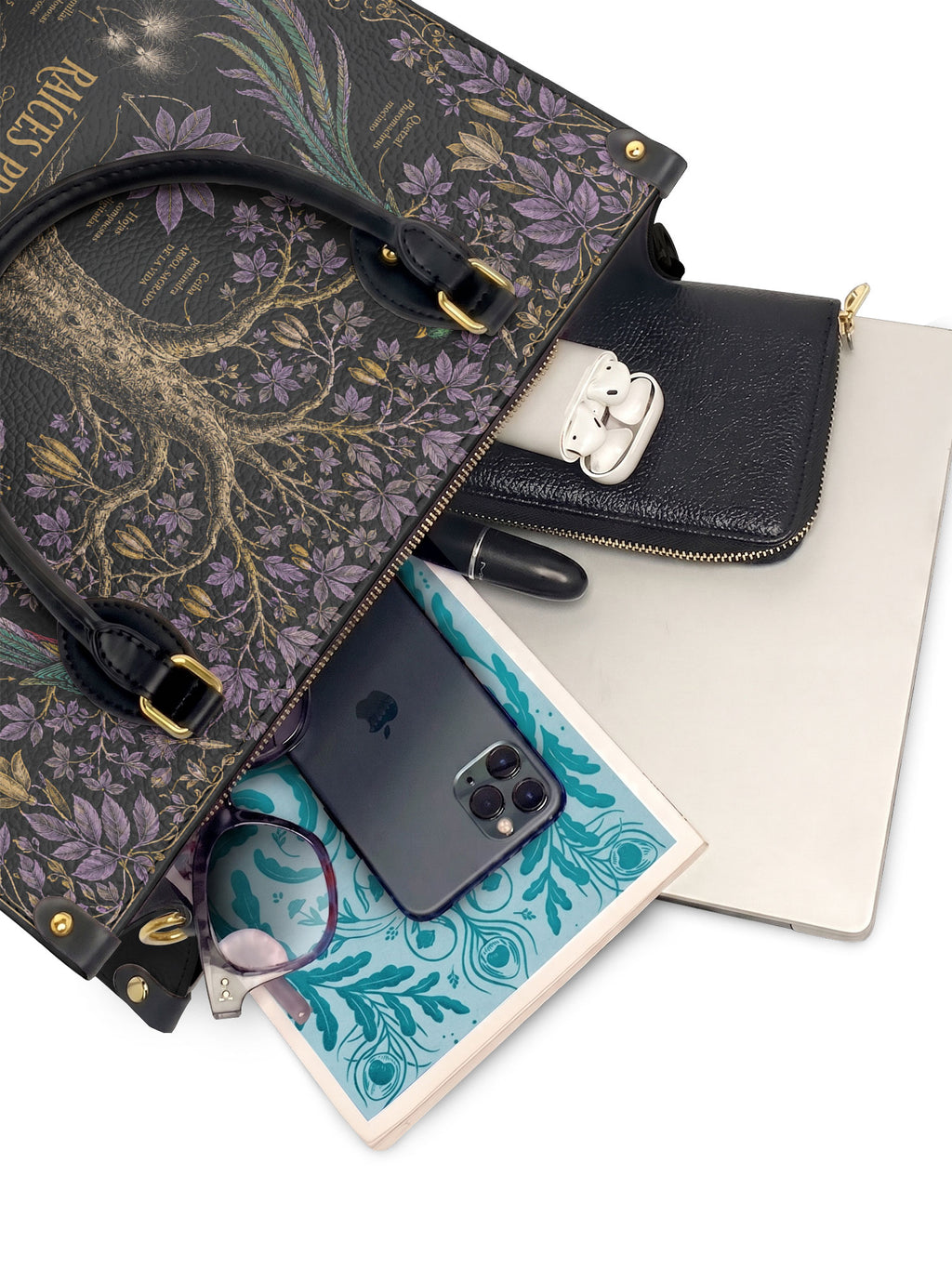 "Raíces profundas, alas libres" ver.2 Leather Handbag - interior | Paleta Bags