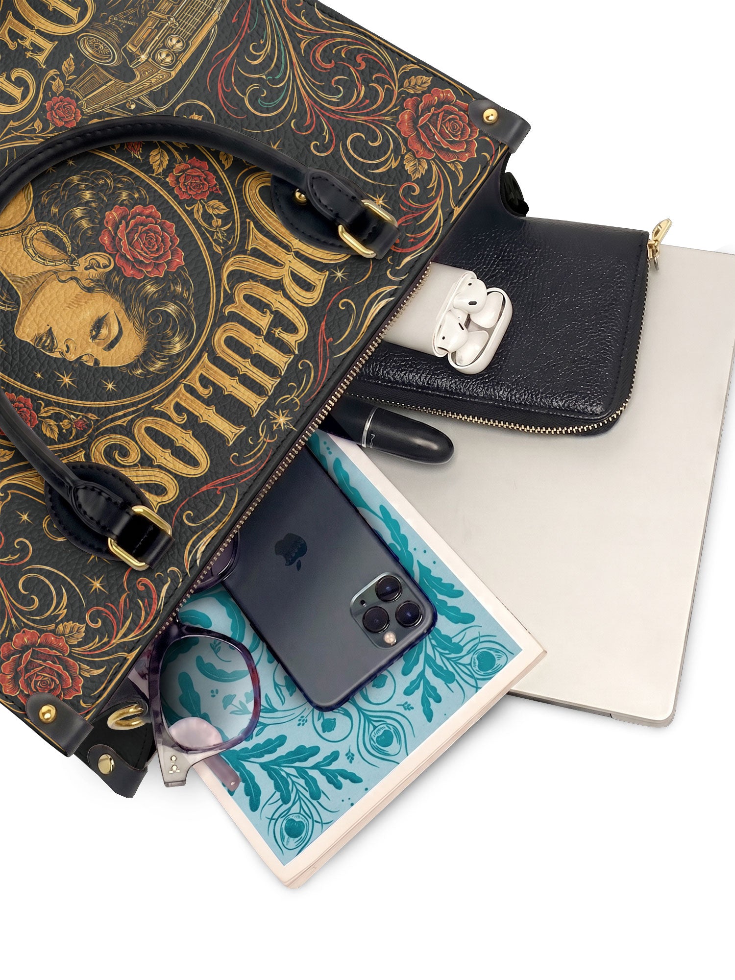 "Orgullosa de donde vengo" ver.4 Leather Handbag - interior | Paleta Bags